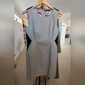 Tahari Khaki/Black Color Block Sheath Dress (10)